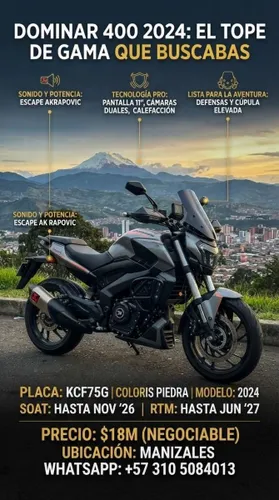 Bajaj Dominar 400 con accesorios y mejoras