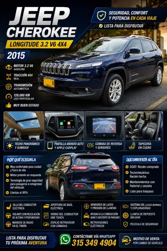 JEEP Cherokee 2015 3.2L Azul