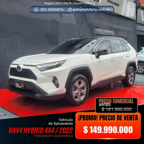 Toyota Rav4 Xle Hybrid Modelo 2022