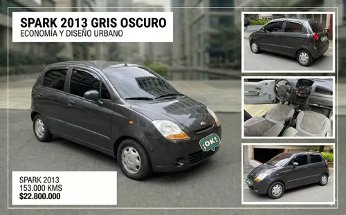 CHEVROLET SPARK 2013 GRIS OSCURO