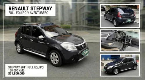 RENAULT SANDERO STEPWAY 2011 GRIS OSCURO FULL EQUIPO
