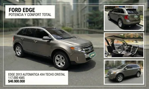 FORD EDGE 2013 AUTOMATICA 4X4 TECHO CRISTAL FULL EQUIPO