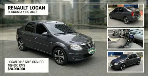 RENAULT LOGAN 2013 GRIS OSCURO