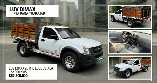 Chevrolet Luv Dimax 2011 Diesel Estaca Con Carpa Y Varillas