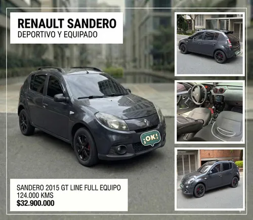 RENAULT SANDERO 2015 GT LINE FULL EQUIPO