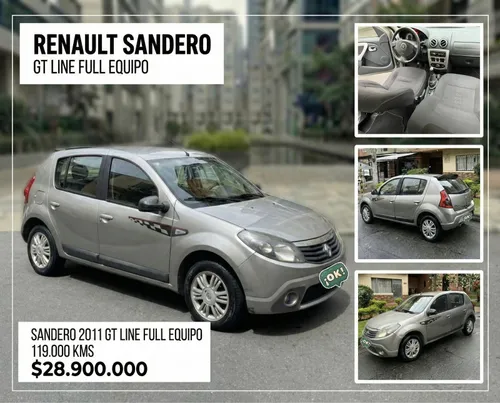 RENAULT SANDERO 2011 GT LINE FULL EQUIPO