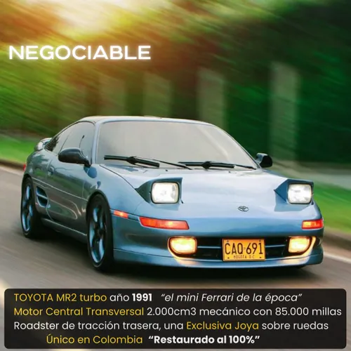 Toyota MR2 turbo 2.0 mecánico generación SW20 Clásico deportivo japonés 