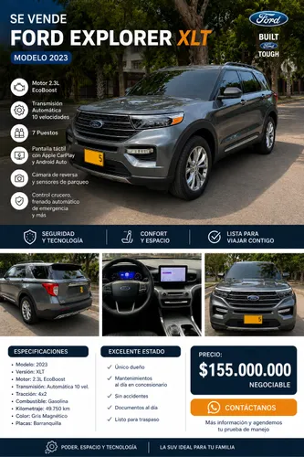 FORD EXPLORER XLT 2023