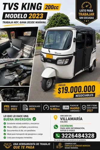 TVS King deluxe modelo 2023 matriculado en 2025