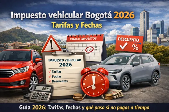 Noticia - Impuesto vehicular Bogotá 2026: tarifas y fechas | VendeTuNave